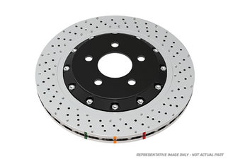 DBA 09-16 Cadillac CTS V Front Left 5000 Series 2-Piece Drilled Rotor w/Black Hat