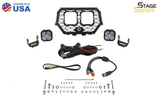 Diode Dynamics 14-18 Polaris RZR XP Stage Series LED Grille Kit - Sport Yellow Fog