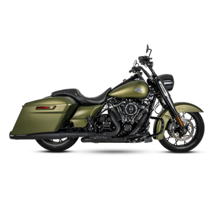 Vance & Hines 17-23 Harley Touring Models Blackbird 450 Slip-Ons - Black Contrast Finish End Caps