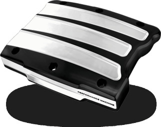 Performance Machine Twin Cam Scallop Rocker Cover - Contrast Cut Platinum