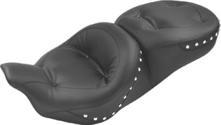 Mustang 08-21 Harley Electra Glide,Rd Glide,Rd King,Street Glide Std Tour 1PC Seat w/Studs - Black