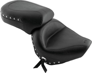 Mustang 98-16 Yamaha V-Star 650 Custom, 98-10 V-Star 650 Cl Touring 1PC Seat w/Studs - Black