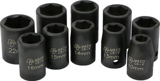 10 Pc 1/2" Met Imp Skt Set Shallow