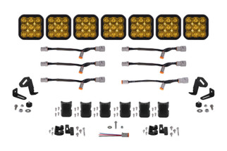 Diode Dynamics SS5 Pro Universal CrossLink 7-Pod Lightbar - Yellow Driving