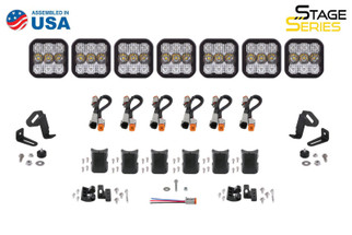 Diode Dynamics SS5 Pro Universal CrossLink 7-Pod Lightbar - Yellow Driving