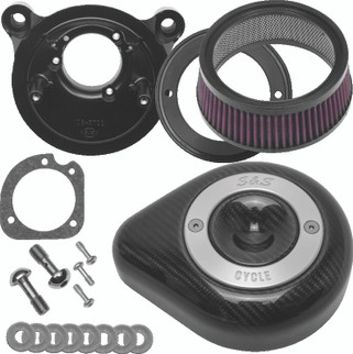 S&S Cycle 01-15 Fuel-Injected Softail Models Stealth Air Cleaner Kit w/ Carbon Fiber Cover