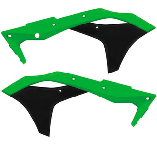 Acerbis 17-20 Kawasaki KX250F/ KX250 Radiator Shroud - Green/Black