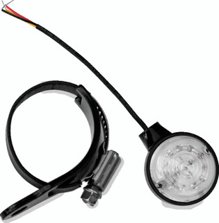 Burly Brand LED Turn Signals Fork Mount Universal - Black/Amber