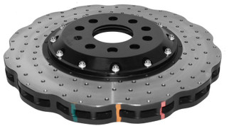 DBA 15-21 Audi S3 Front 5000 Series Drilled Rotor w/Black Hat