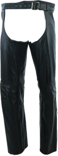 Kuryakyn Leather By River Road Plains Leather Chaps Black - 2XL