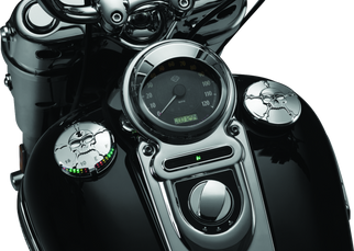 Kuryakyn Zombie Fuel & Battery Gauge Chrome