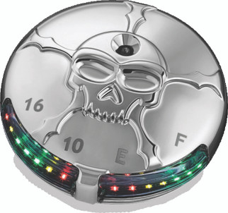 Kuryakyn Zombie Fuel & Battery Gauge Chrome