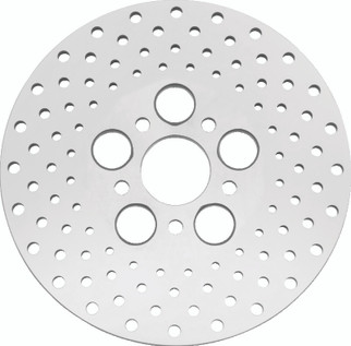 Bikers Choice 73-84 FL 10 Inch Front & Rear Drilled Stainless Rotor Replaces H-D 41813-79
