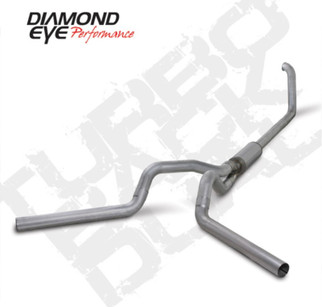 Diamond Eye KIT 4in Turbo Back DUAL AL: 00-03 FORD 7.3L F250/F350