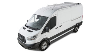 Rhino-Rack 14-21 Ford Transit 2 Door Wagon Heavy Duty RLTP 3 Bar Roof Rack - Black