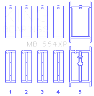 King Engine Bearings Chevrolet 265/283/302/327 V8 Main Bearing Set
