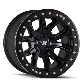 Dirty Life 9303 DT-1 20x9 / 6x135 BP / 12mm Offset / 87.1mm Hub Matte Black Wheel - Beadlock