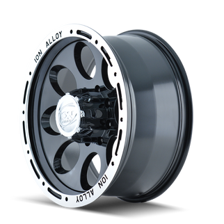 ION Type 174 16x8 / 5x139.7 BP / -5mm Offset / 108mm Hub Black/Machined Wheel