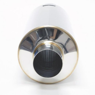 BLOX Racing 76.2mm N1 Angled Tip Muffler Universal