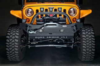 Body Armor 4x4 07-18 Jeep Wrangler JK Front Bumper Mid Stubby