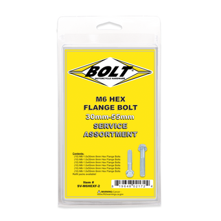 M6 8mm Hex Flange Bolt Assortment 60 Piece Kit