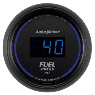 Autometer 52.4mm 1-100 PSI Black Digital Fuel Pressure Gauge