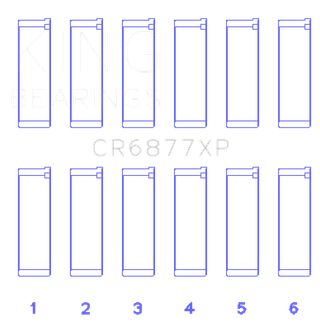 King Engine Bearings BMW S54B32 (Size 0.25mm) Performance Connecting Rod Bearing - Set of 6