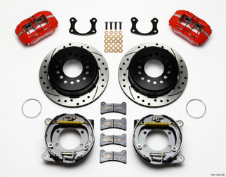 Wilwood Dynapro Low-Profile 11.00in P-Brake Kit Drill-Red Small Ford 2.66in Offset