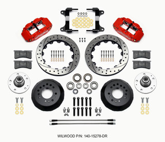 Wilwood Narrow Superlite 6R Front Hub Kit 12.88in Drill Red 82-92 Camaro//Firebird
