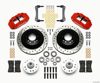 Wilwood Narrow Superlite 6R Front Hub & 1PC Rtr Kit 12.88in Drilled -Red 70-78 Camaro