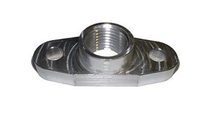 Torque Solution Billet Offset Oil Drain Flange w/ Integrated -10AN Flange: T3/T4 & PTE/Borg Turbo