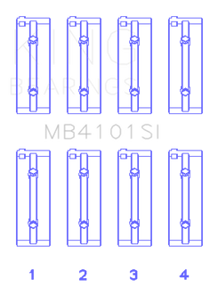 King Alpha Romeo AR 01928 / AR 06430 / AR 64102 / AR 64101 / AR 06120 / AR 01932 Main Bearing Set
