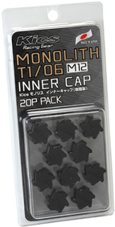 Project Kics M12 Monolith Cap - Black (Only Works For M12 Monolith Lugs) - 20 Pcs