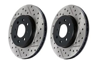 StopTech 05-07 Subaru Impreza WRX/STi Slotted & Drilled Right Rear Rotor