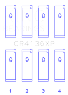 King Engine Bearings Nissan SR20DE/DET RWD (2.0L) Performance Rod Bearing Set - Size +0.25mm
