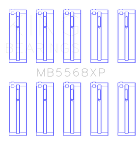 King Acura D16A1 / 97-01 Honda H22A4 / 98+ F23A (Size 0.25mm) Performance Main Bearing Set