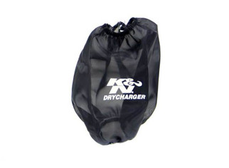 K&N Black Drycharger Round Tapered Air Filter Wrap 5in Top ID / 7.5in Base ID / 8in Height