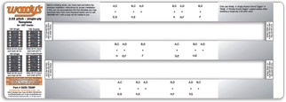 Studding Template 2.52" Pitch Single Ply
