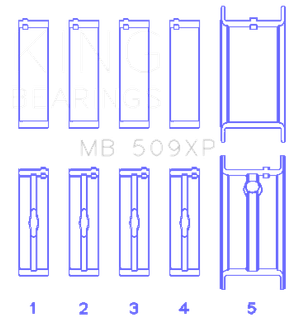 King Engine Bearings Chevrolet 400 V8 (Size STDX) Main Bearing Set