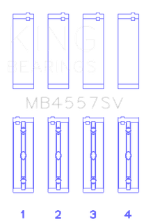 King Engine Bearings Mercedes Benz Om 642.822/36/910/20/30/70 O/S (Size +0.25mm) Main Bearing Set