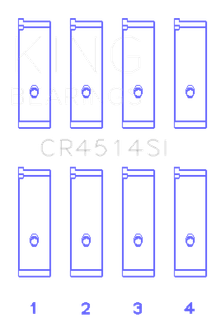 King Engine Bearings Toyota 1Azfe/2Azfe (Size +0.25mm) Connecting Rod Bearing Set