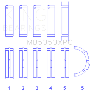 King Engine Bearings Ford 281 4.6L Sohc 16V (Size STDX) Main Bearing Set