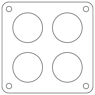Cometic Holley Dominator 4-Hole .060in Fiber Carburetor Gasket - 2.00in Holes
