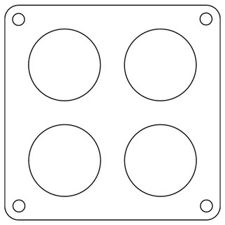 Cometic Holley 4500 Dominator .047in Fiber Carburetor Gasket - 1.75in Holes - 4-Hole