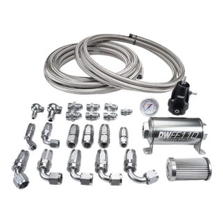 DeatschWerks X2 Series Pump Module -8AN Feed w/ -6AN return CPE Plumbing Kit for 92-00 Honda Civic