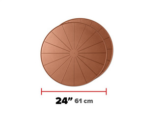 WeatherTech Project Mats 24in. Round - Terracotta (2pc Set)