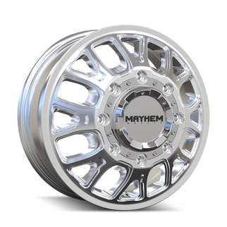 Mayhem 8107D Cogent Dually 17x6.5 8x210 BP 125mm Offset 154.2mm Bore Polished Wheel