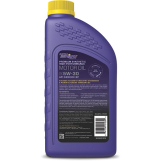 Royal Purple Premium Synthetic High Performance Multi-Grade 5W30 Motor Oil - 1 Quart