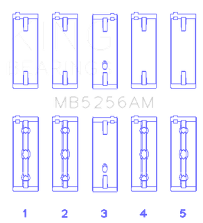 King Engine Bearings Hyundai Lantra 1600 (Size +0.25mm) Main Bearing Set