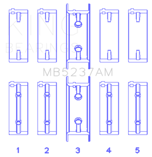 King Engine Bearings Mitsubishi 4G12 (Size +1.0mm) Main Bearing Set